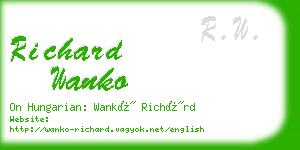 richard wanko business card